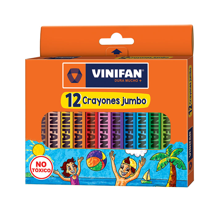 Crayones Vinifan Gruesos Jumbo Cajita X 12 Und