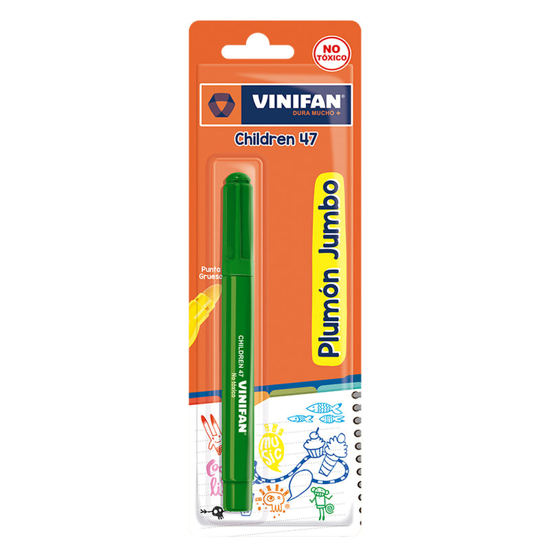 Plumones Vinifan Gruesos (77117)Children 47 Verde Osc Blis