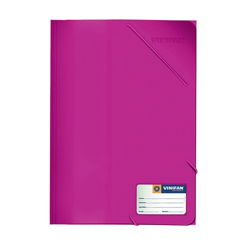 Folder Vinifan De Plástico Con Liga C/Ent Magenta (78264)
