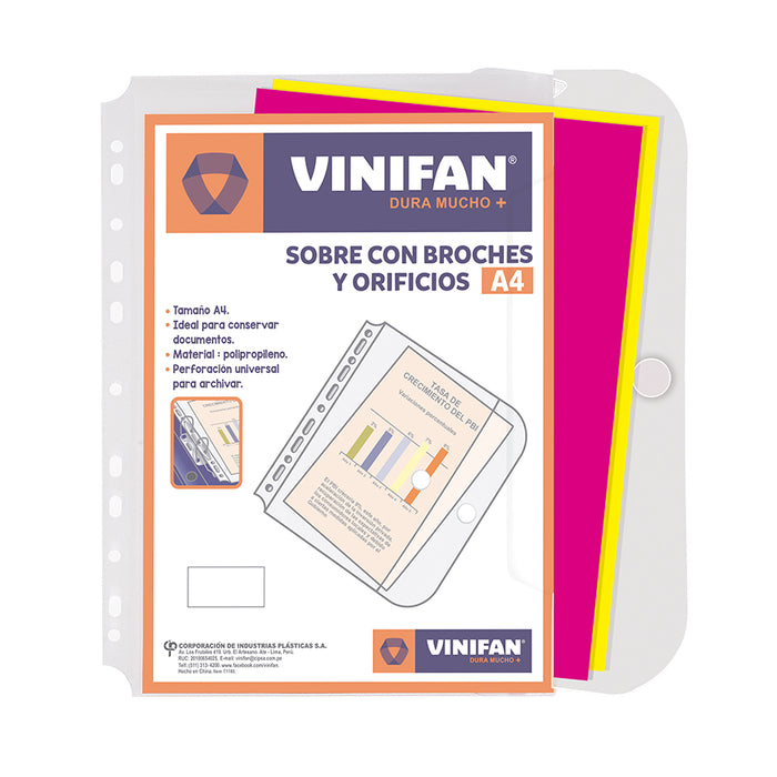 Sobre Vinifan Con Broche A4 Orificios (78279)