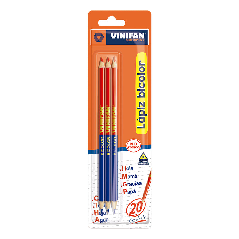 Lapiz Vinifan Bicolor (76023) Delgado X3 Blis