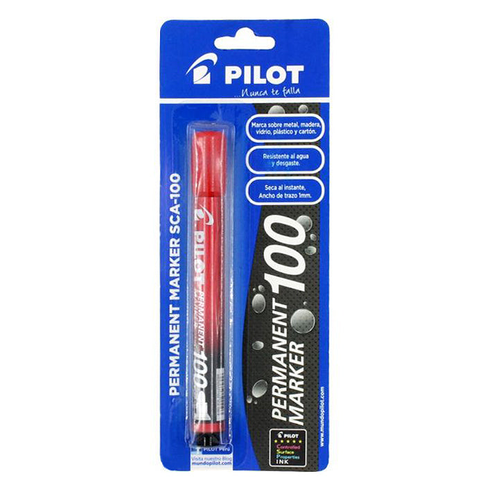 Plumón Pilot Permanente Blister Rojo