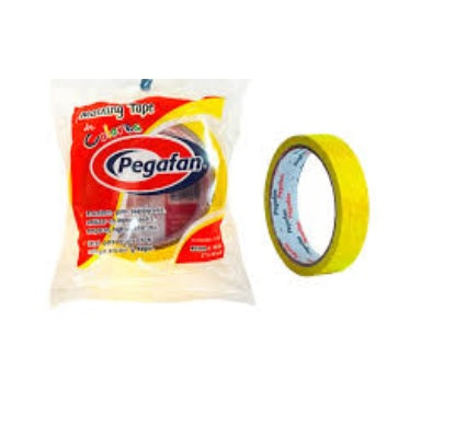 Cinta Masking Tape Escolar Pegafan (24mm X 18M /20 Yd) Amarillo