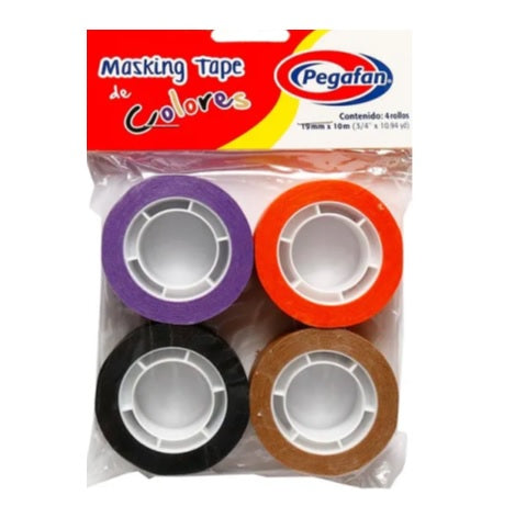 Cinta Pegafan Masking Escolar 19mm X 10m X4 (Ne-Be-Vi-An)