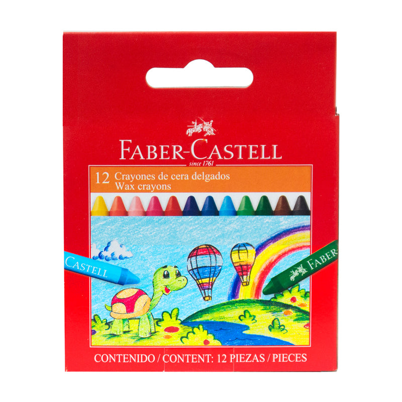 Crayones Faber D/Cera (222012) Delgados Est X12
