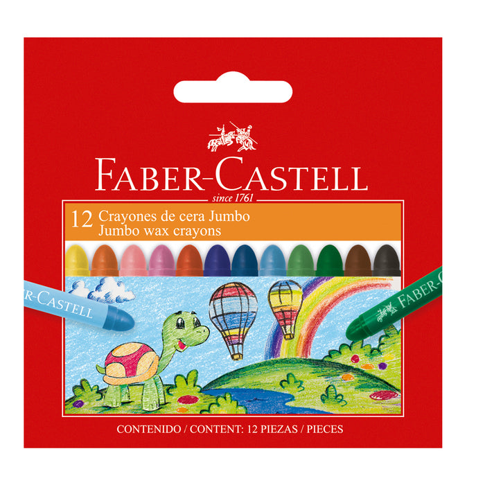 Crayones Faber Castell de Cera Jumbo x12