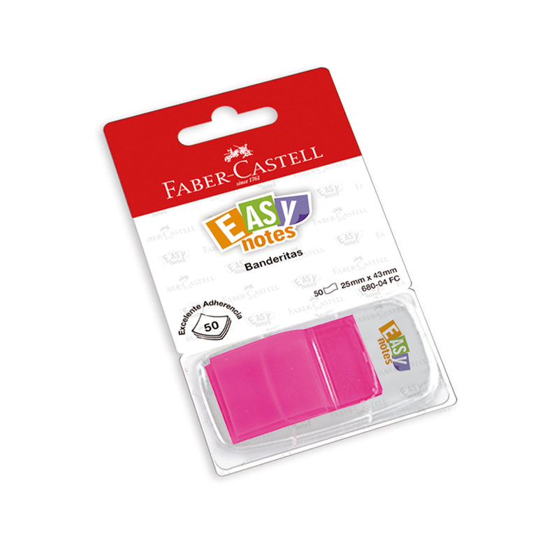 Banderitas Faber  Autoadhesivas (680 -04 Fc) Rosado