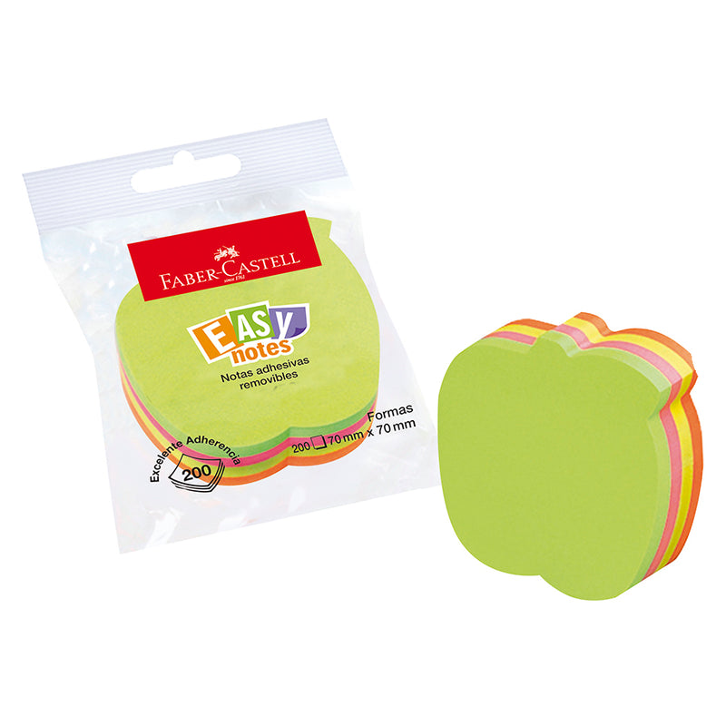 Notas Faber  Adhesivas C/Formas (830-04 Fc) Manzana