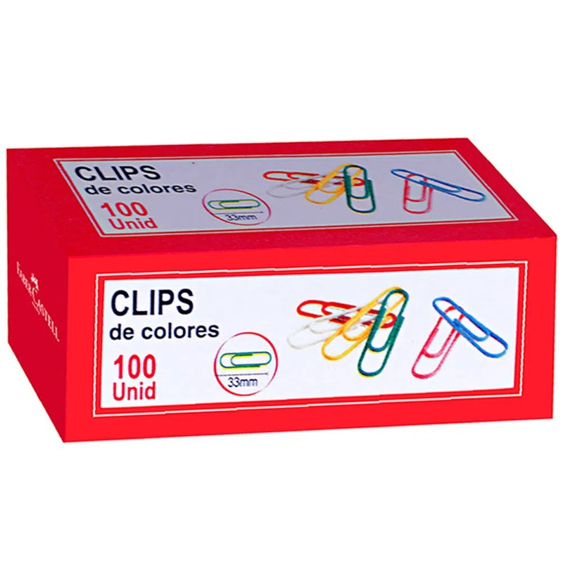 Clip Faber Colores (Pcu-034) 33mm (X100)