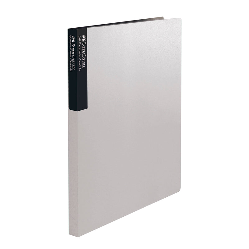 Portadocumen Faber (300572/Cf1940) A4 40 Fundas Gris Claro