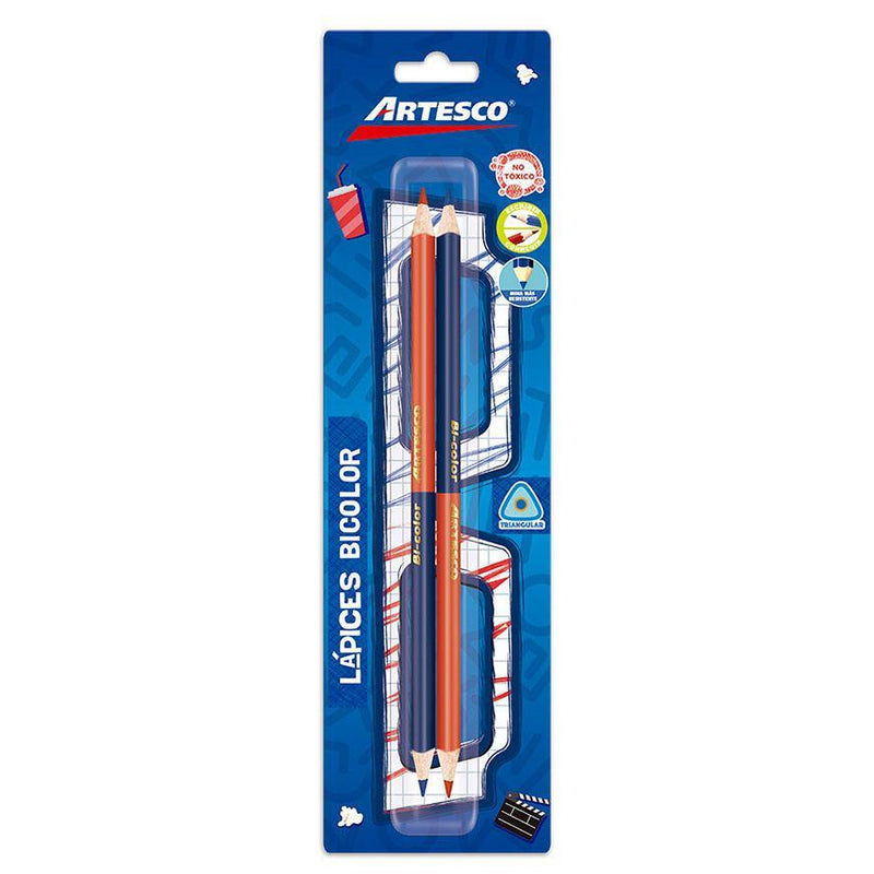 Lapiz Artesco Bicolor X2 Blis