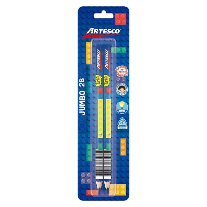 Lapiz Artesco Grafito Jumbo X 2 Blis