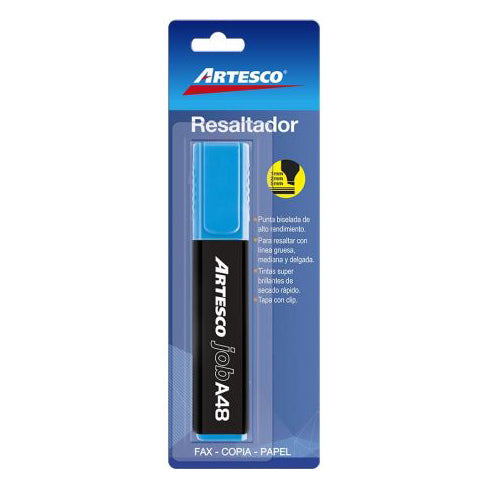 Resaltador Artesco Job Celeste X1 Blister