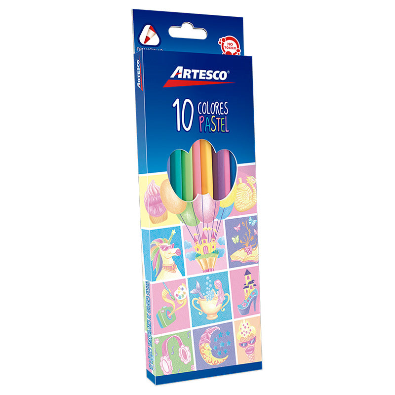 Colores Triangulares Largos Artesco Pastel x10