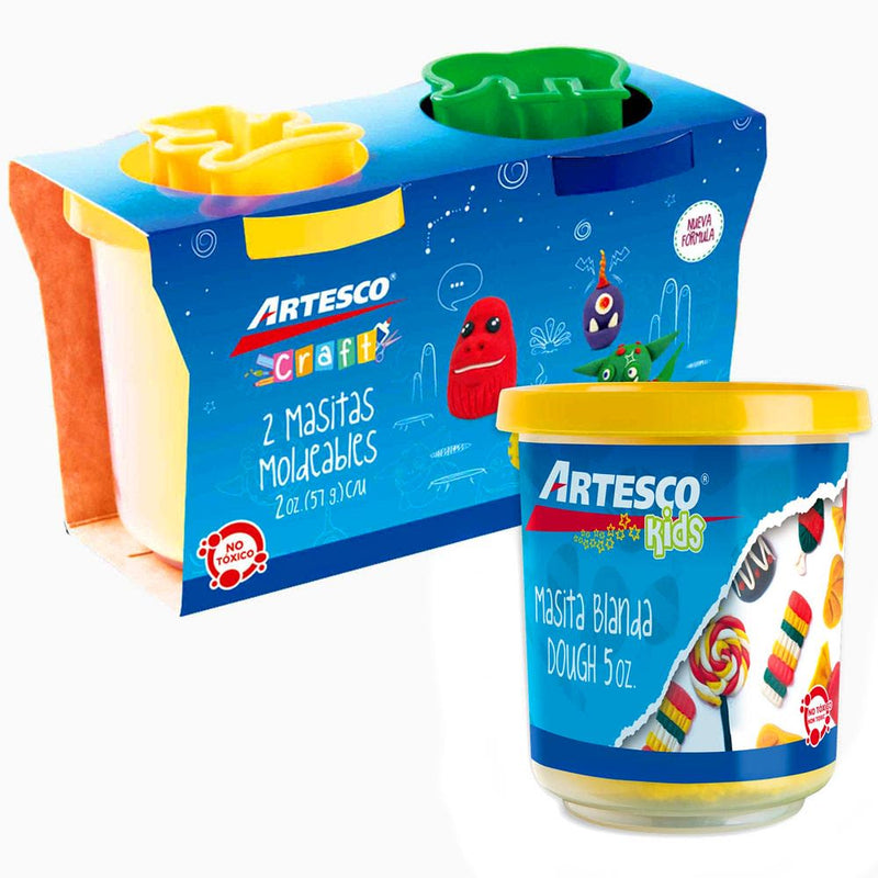 Masita Blanda Artesco Dough x2 (Rojo y Blanco) 5 Oz