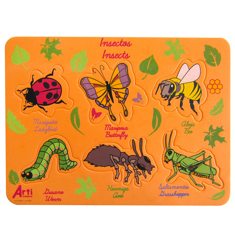 Juego Didáctico Arti Creativo Encaje Goma Eva Insectos