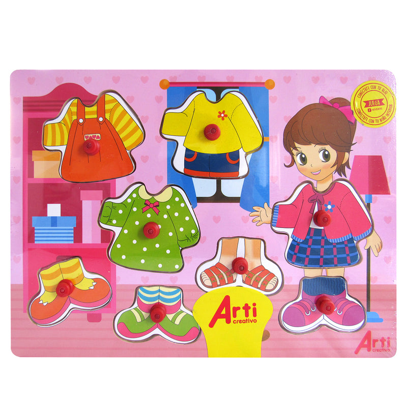 Juego Didáctico Arti Creativo Dress Up Girl (Madera)