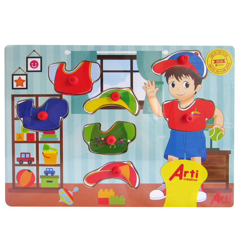Juego Didáctico Arti Creativo Dress Up Boy (Madera)