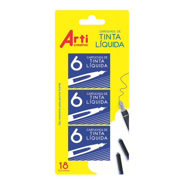 Respuestos Estilograficos Arti Creat (Tac068) X3 Cjas Blis