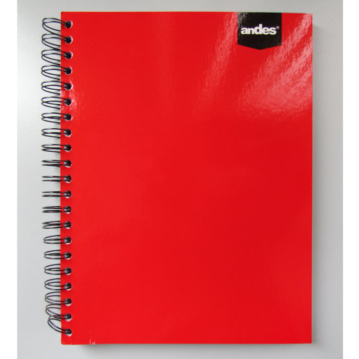 Cuaderno Andes Espiral A4 Rayado Color Entero (144hjs)