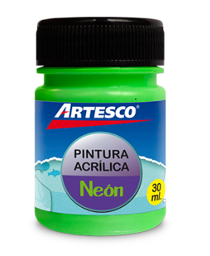 Pintura Acrilica Artesco Neon 30ml Verde