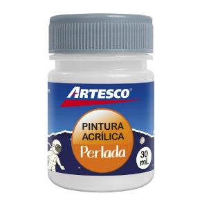 Pintura Acrilica Artesco Perlada Metalica 30ml Blanco