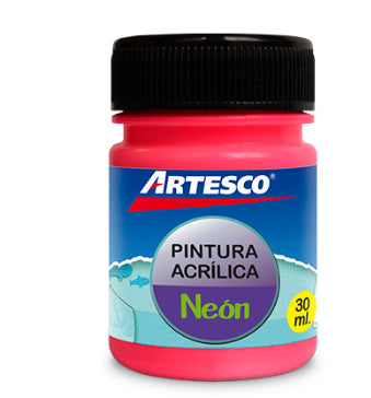 Pintura Acrilica Artesco Neon 30ml Rosado