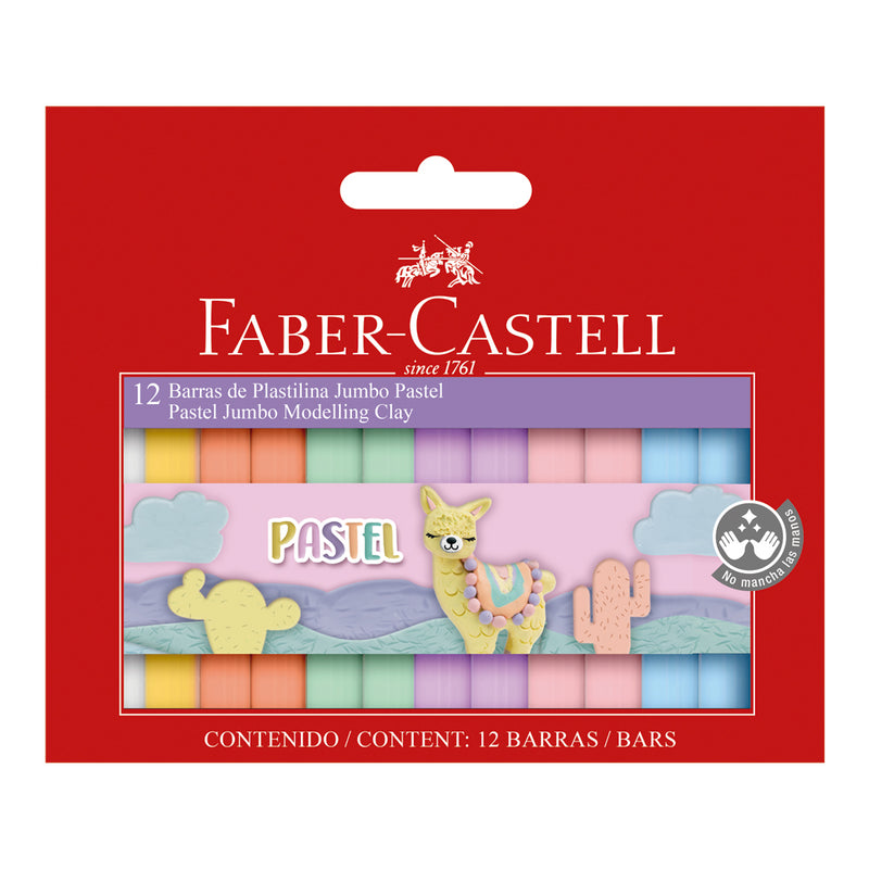 Plastilina Faber Jumbo Pastel Est Ctn X12