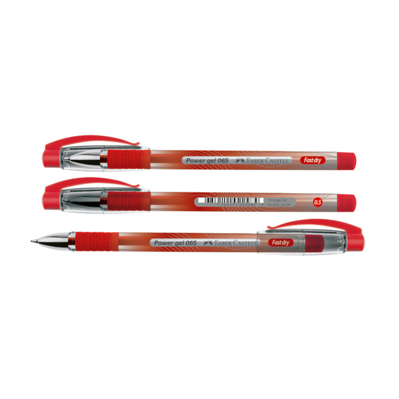 Bolígrafo Faber (346521) Power Gel 065 Rojo x und