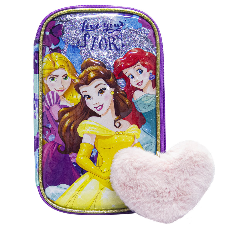 Cartuchera Artesco Libro Princesas Peluche Corazon