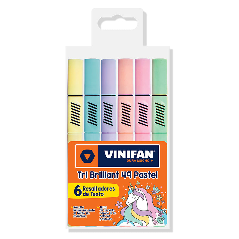 Resaltador Vinifan Tri Brilliant 49 Pastel X 6