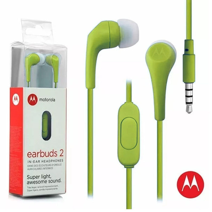 Audífono Motorola Earbuds 2 Ultra Ligero Verde Limon