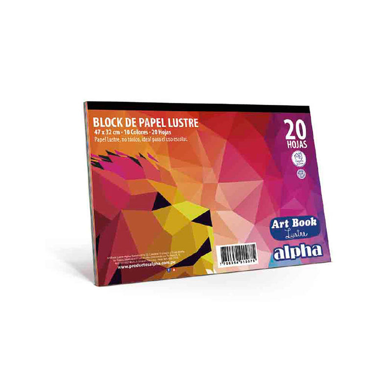 Block Alpha Art Book Lustre Eco (20 Pliegos)