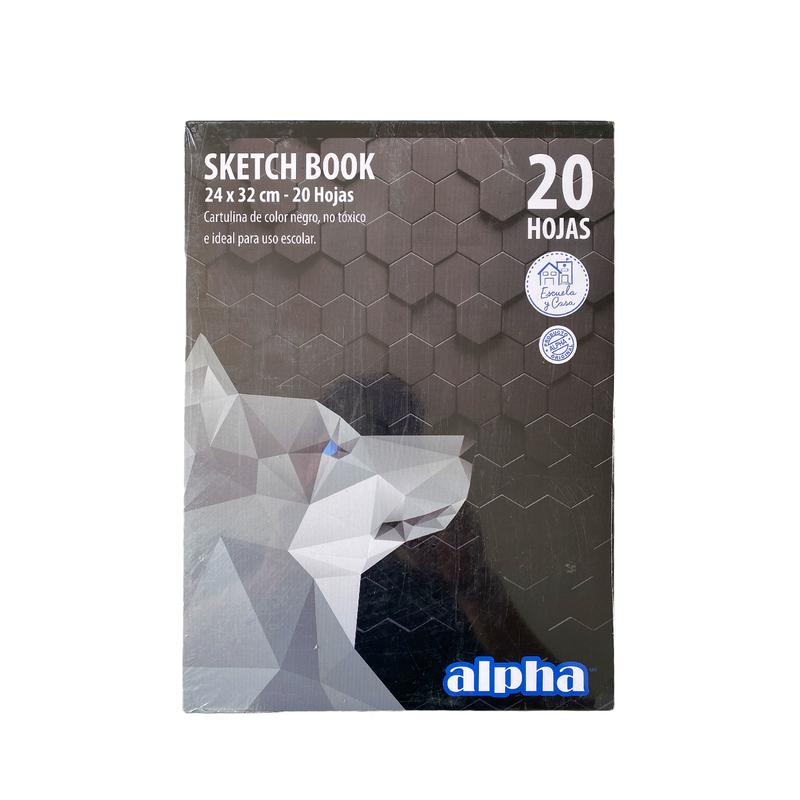 Block Alpha Sketch Book Cartulina Negra