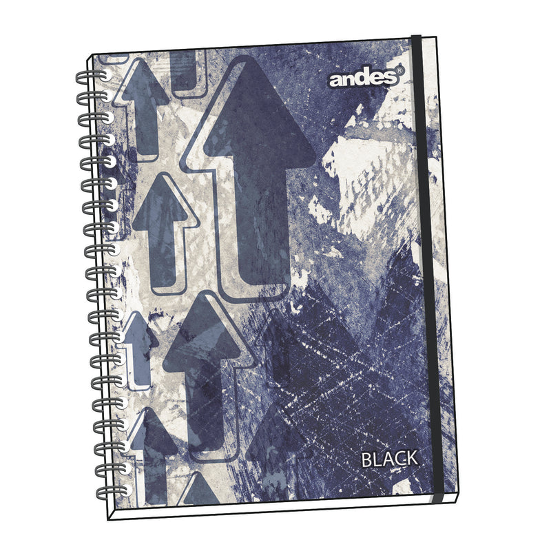 Cuaderno Andes Esp A-4 160H 70Gr 6C Tapa Dura Black