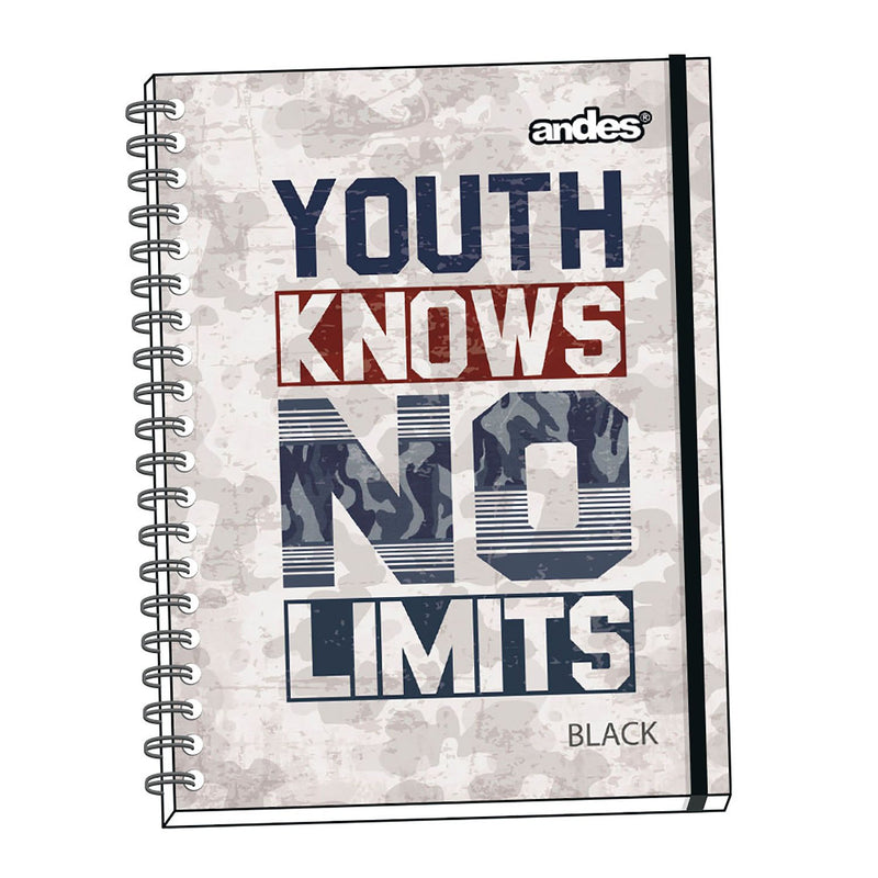 Cuaderno Andes Esp A-4 160H 70Gr 6C Tapa Dura Black
