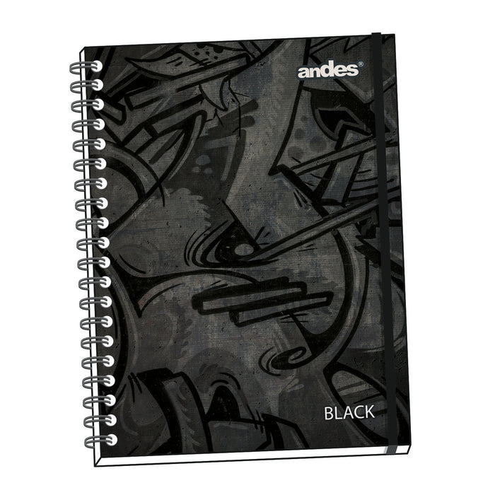 Cuaderno Andes Esp A-4 160H 70Gr 6C Tapa Dura Black