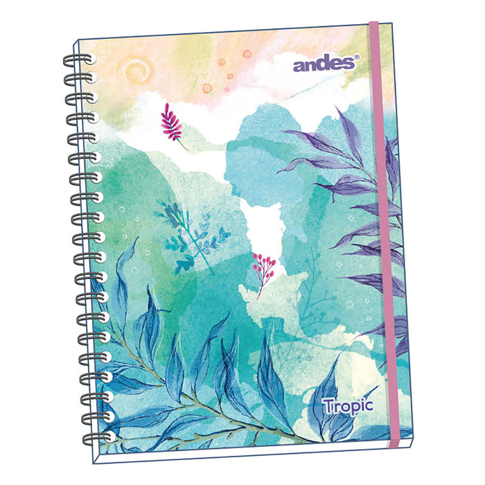 Cuaderno  Andes Esp A-4 160H ### 70Gr 6C T/D Tropical - Colores Surtidos
