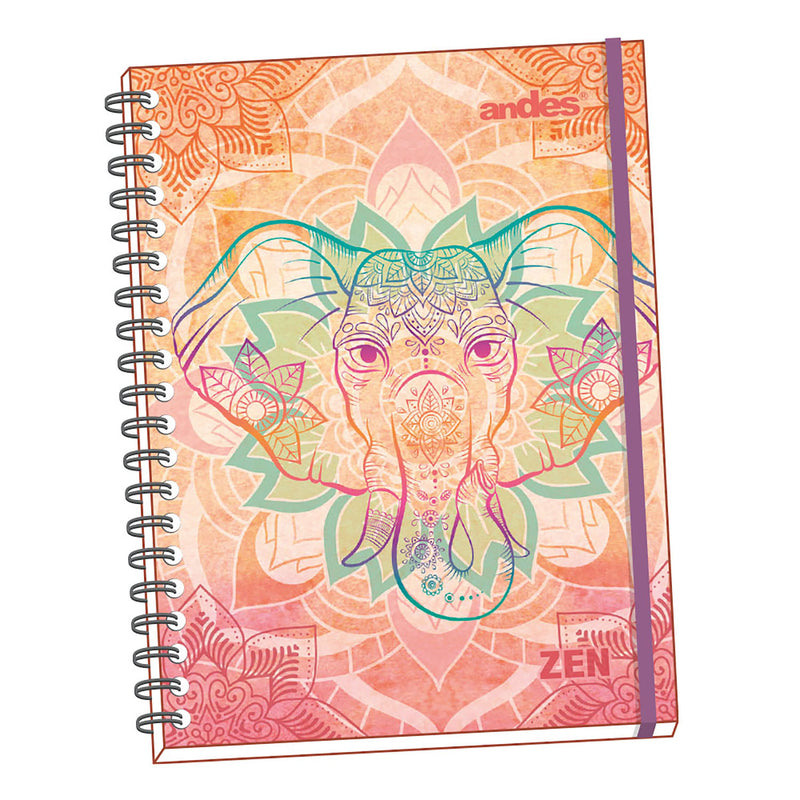 Cuaderno Andes Espiral cuadriculado A4 160h 70gr 6c Tapa dura Zen