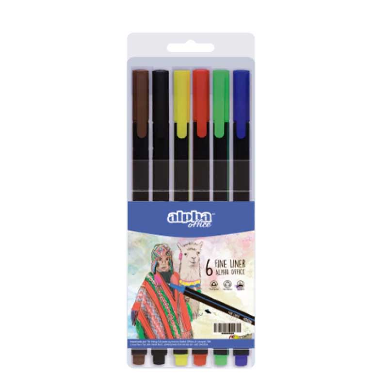 Marcador Alpha Triang Fine Liner X6