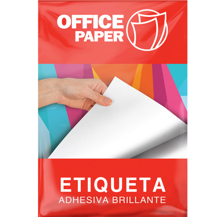 Etiqueta Adhesiva Brillante 180 G Por 25 Hojas A4