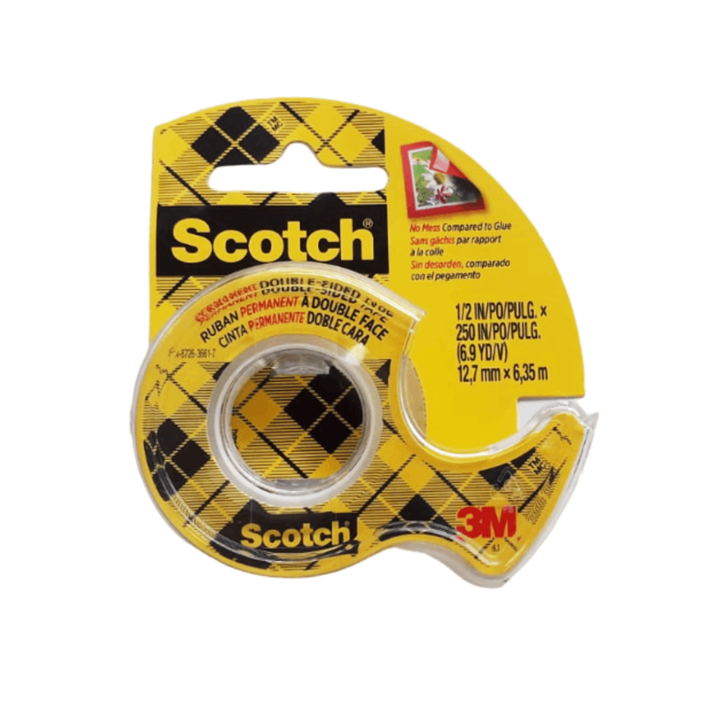 Cinta Doble Faz Con Dispensador 1/2" X 6.3M