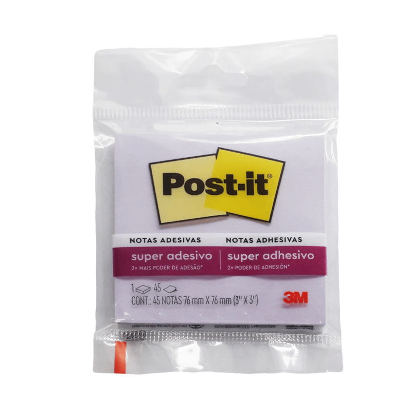 Nota Adhesiva Post It 3" X 3" Morado Super Adhesivo 45Hojas