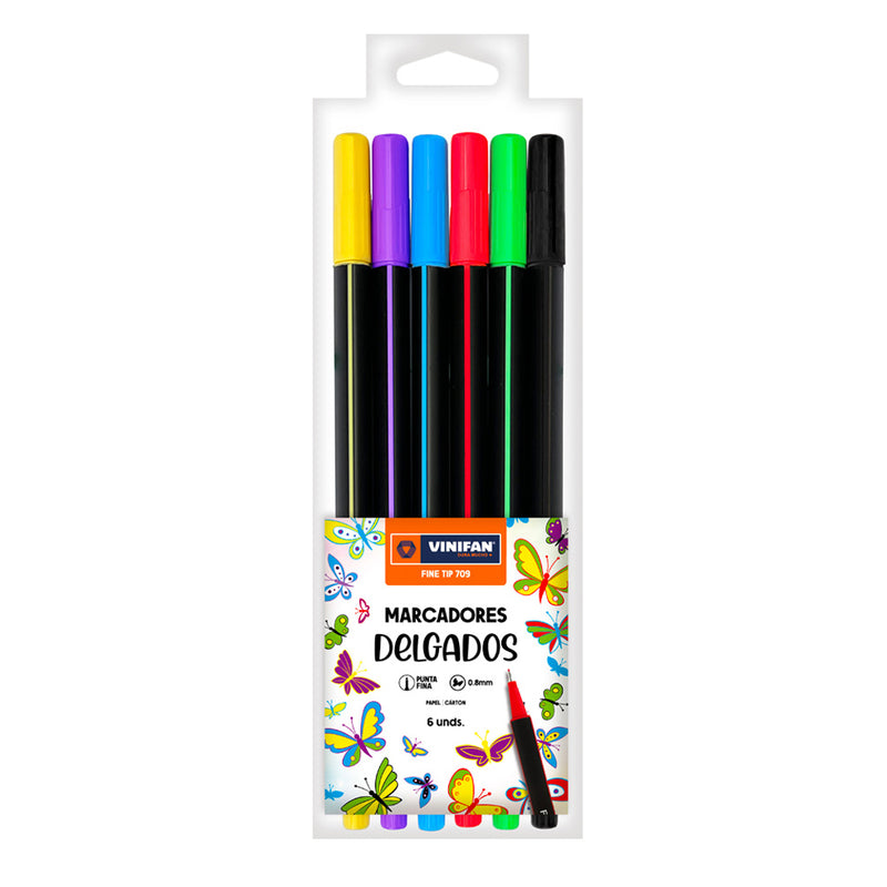 Marcador Vinifan Fine Tip 709 Clasico X6 (76196)