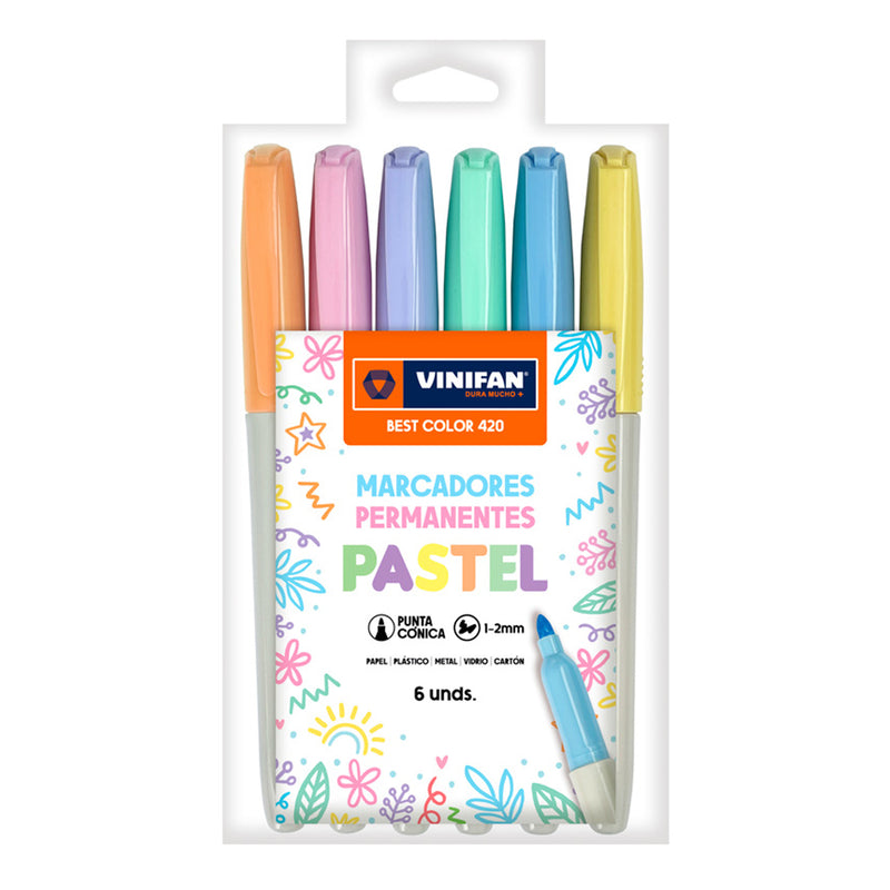 Marcador Vinifan Best Color 420 Pastel X6 (76189)