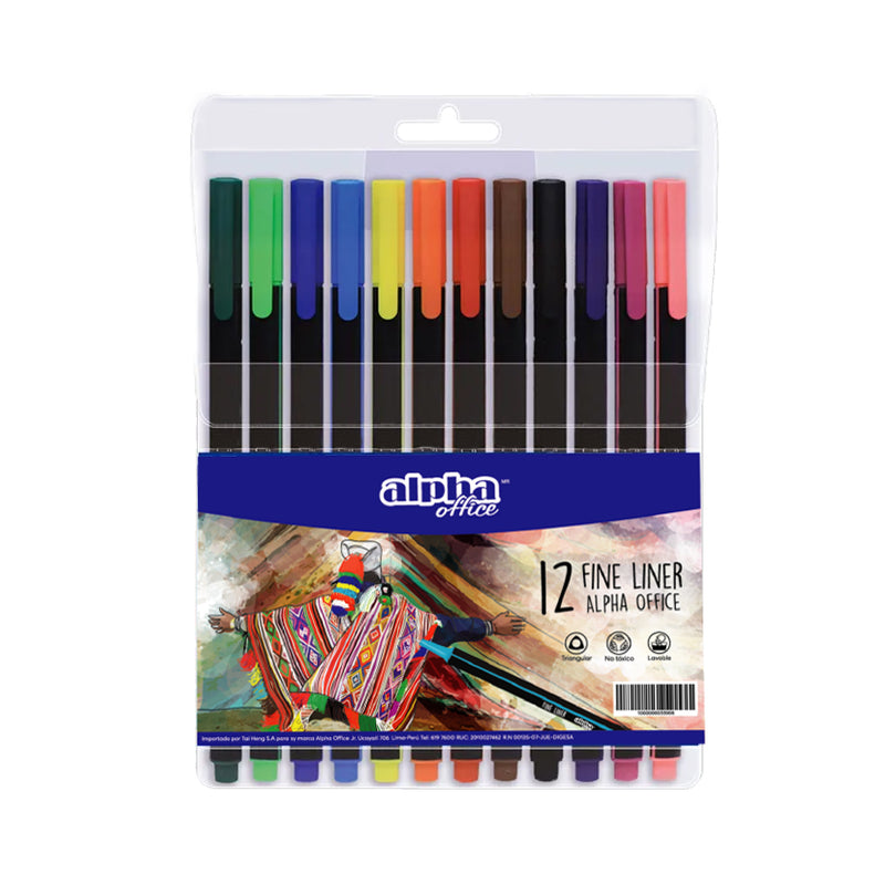 Marcador Alpha Triang Fine Liner X12