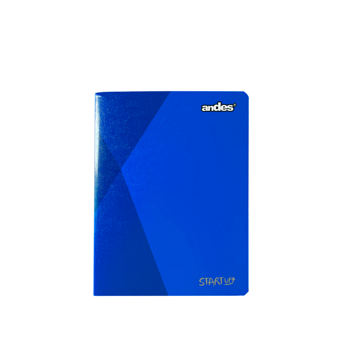 Cuaderno Andes Grapado A4 92H 60Gr Start-Up Rayado Azul
