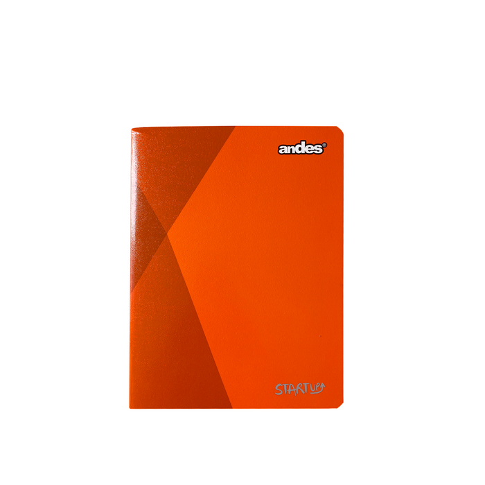 Cuaderno Andes Grapado A4 92H 60Gr Start-Up Rayado Naranja