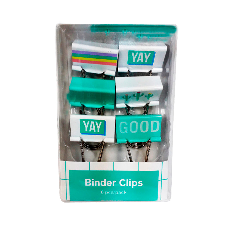 Binder Clips Syloon Turquesa x6
