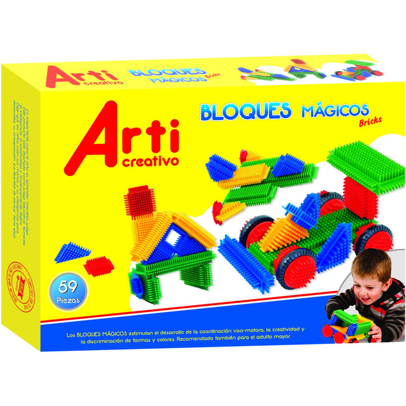 Juego Arti Creativo Bloque Mágico Bricks x59 Piezas